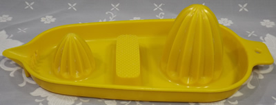 Prestige yellow plastic 2 cone juicer