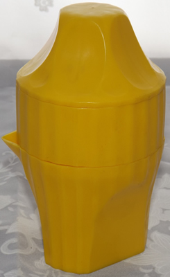 Yellow 3 piece plastic juicer