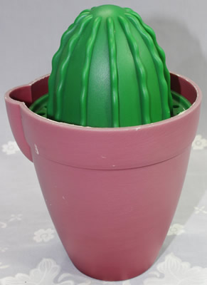 Pink and green cactus top juicer