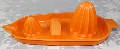 Prestige orange double plastic reamer juicer with zester