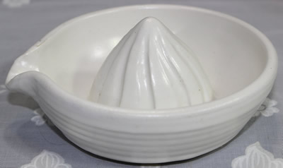 White pottery juicer
