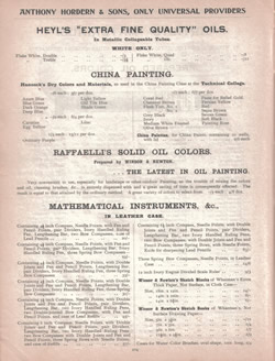 Artists' Materials and mathematics intruments- Anthony Horderns 1907 - Page 204