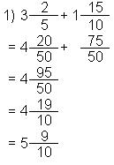 Addition and subtraction of Mixed numbers