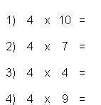 Multiplication Tables - Senior